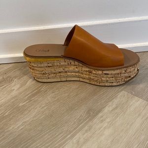 Chloe Cork platform sandals
